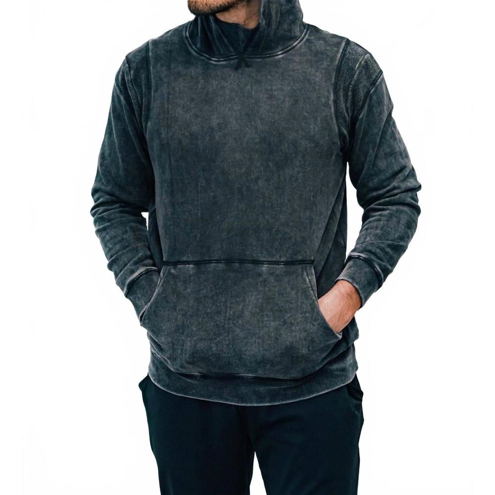 NEW MONO B fleece hoodie in black